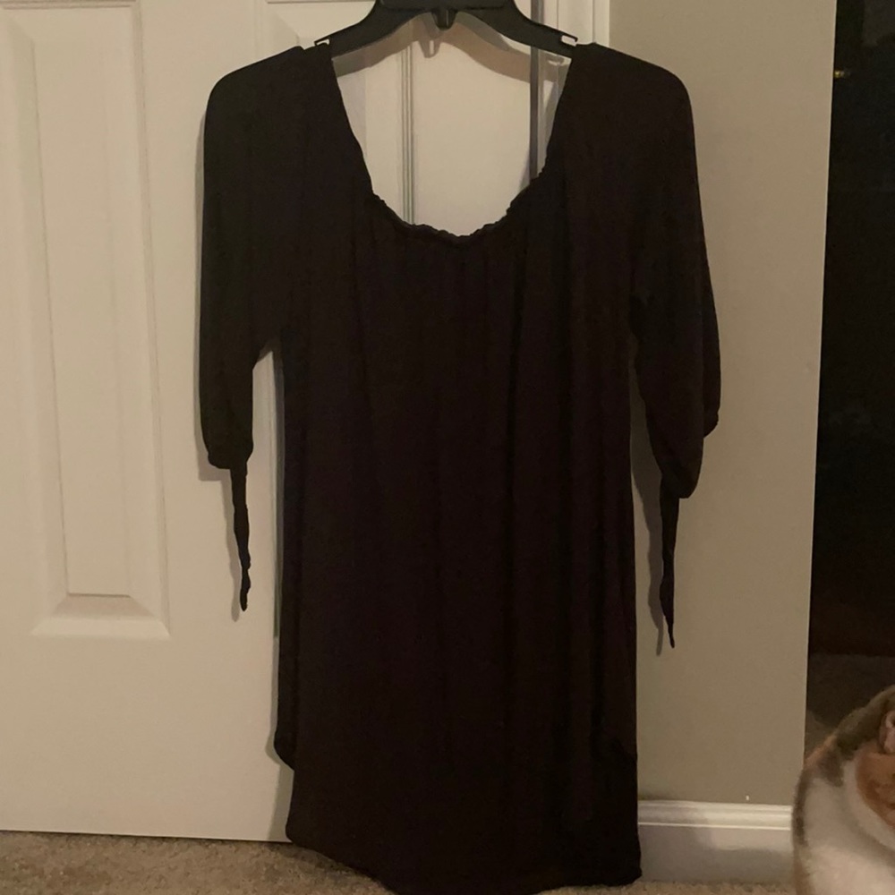 Off shoulder black dress